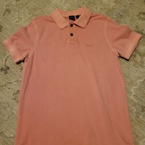 Boss Men's Polo Shirt in Coral/Peach